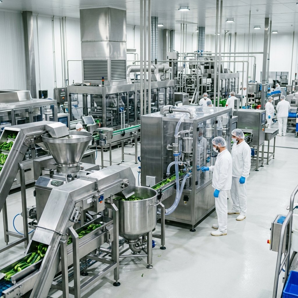 Planta de procesamiento de alimentos con Buenas Prácticas de Manufactura